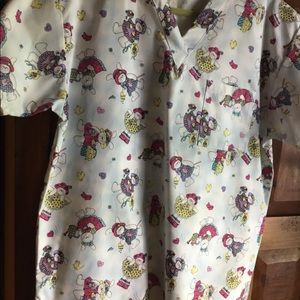 Easter scrub top with bunny maidens